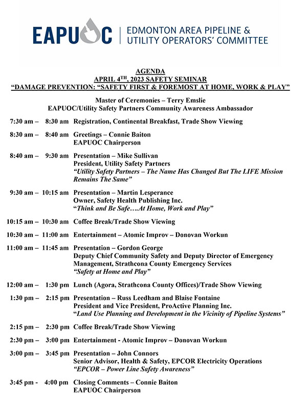 2023 seminar agenda